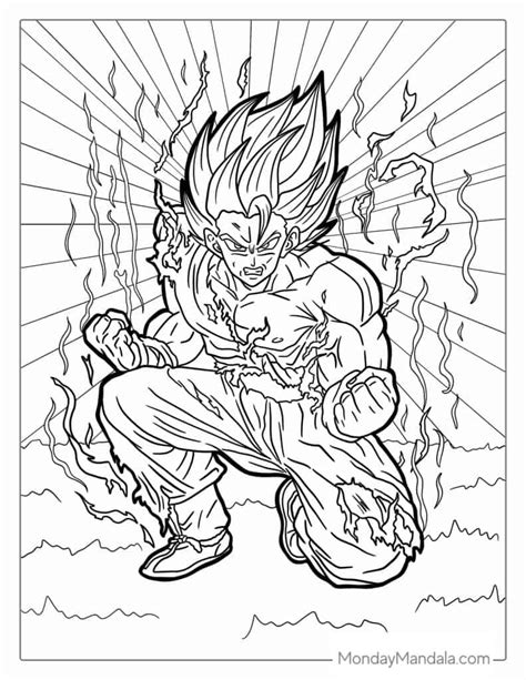 dragon ball z coloring page|super saiyan goku coloring pages.